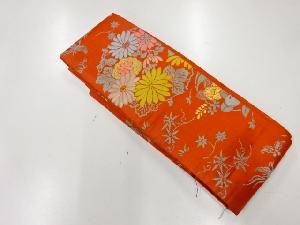 アンティーク　鳳凰に菊・橘模様織出し半幅帯（材料）